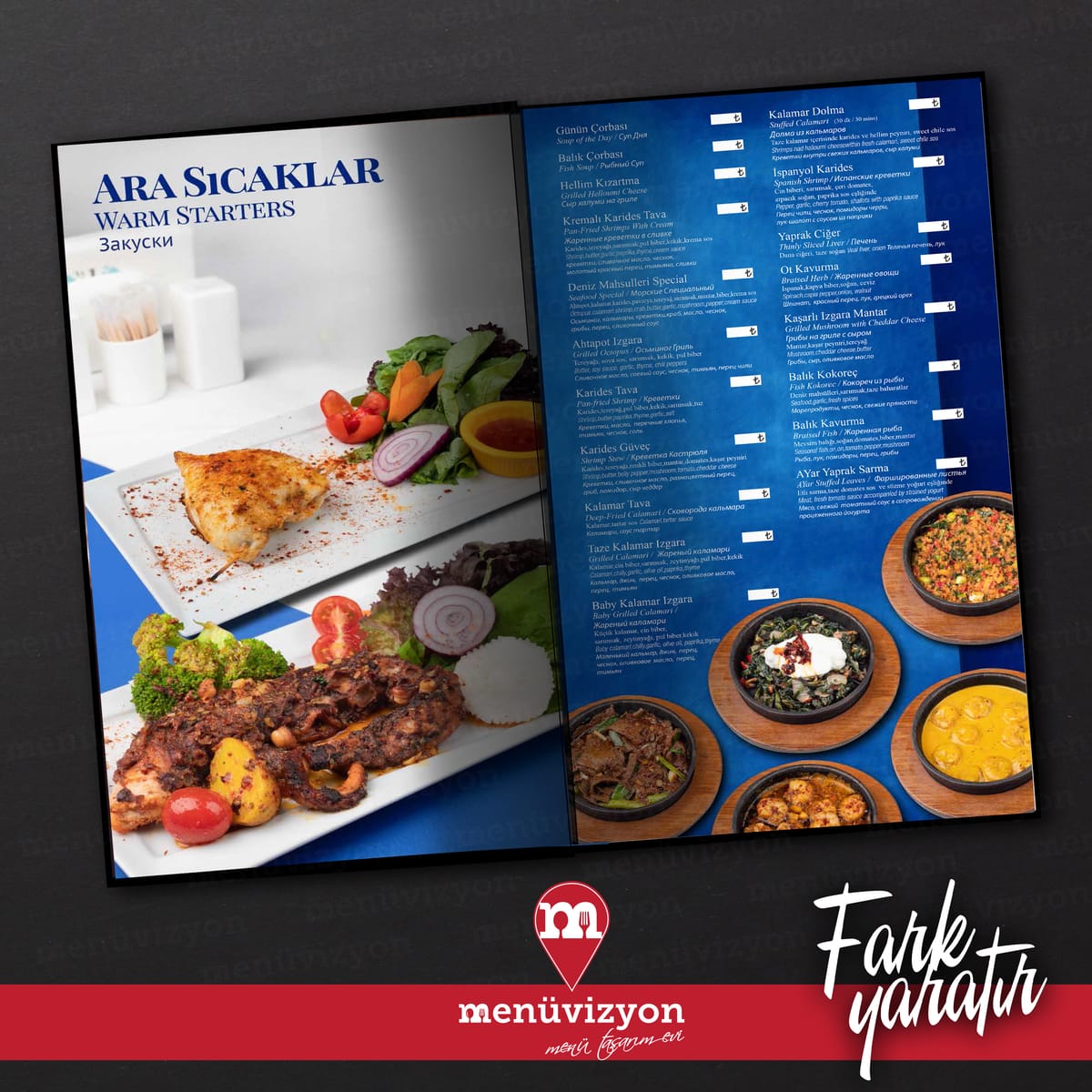 Ayar Meyhanesi - Sert Kapak Menü Tasarımı