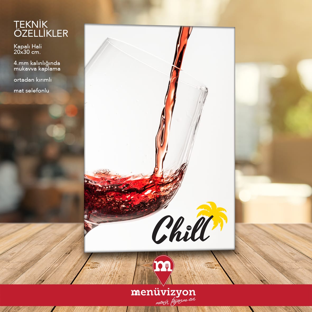 Chill - Sert Kapak Menü Tasarımı