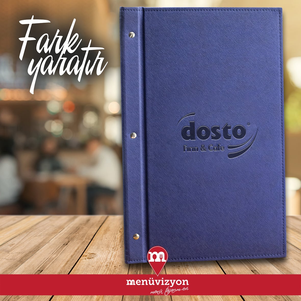 Dosto Firin Cafe - Deri Kapak Menü Tasarımı