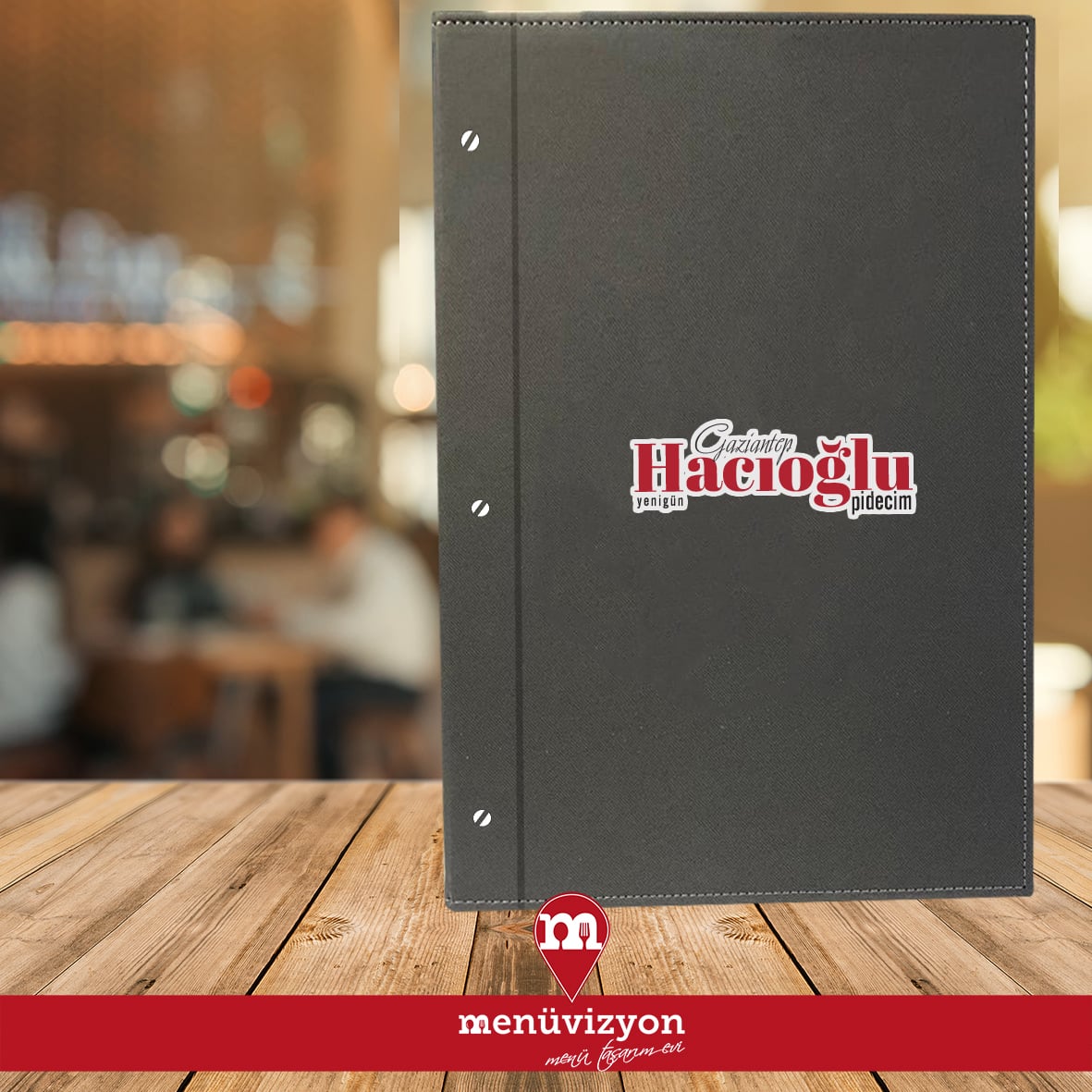 Gaziantep Hacioglu Pidecim - Deri Kapak Menü Tasarımı