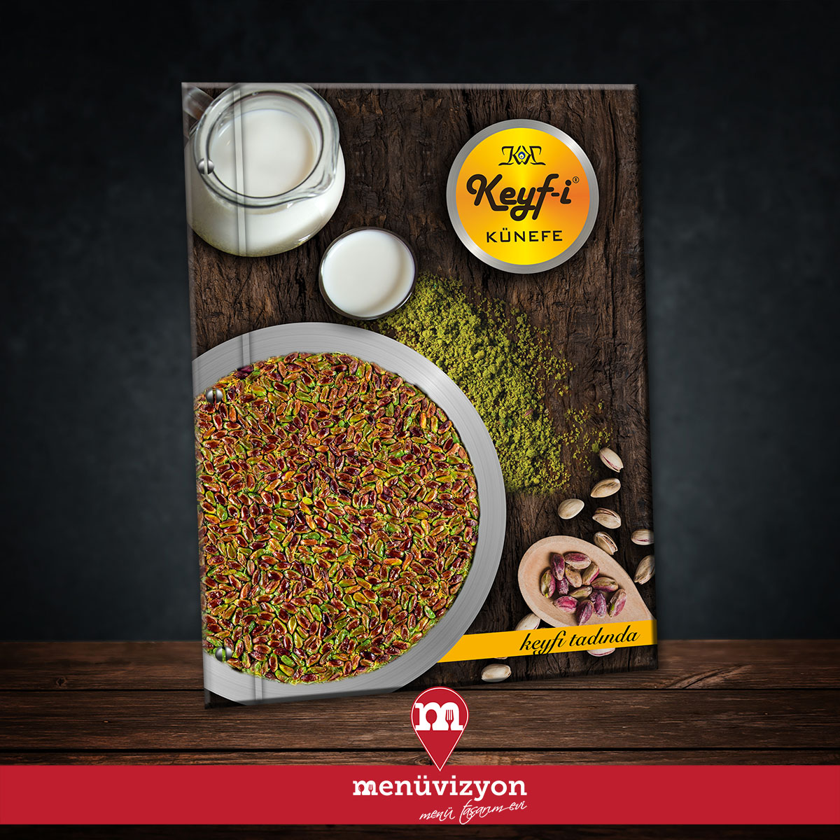 Keyfi Kunefe - Sert Kapak Menü Tasarımı