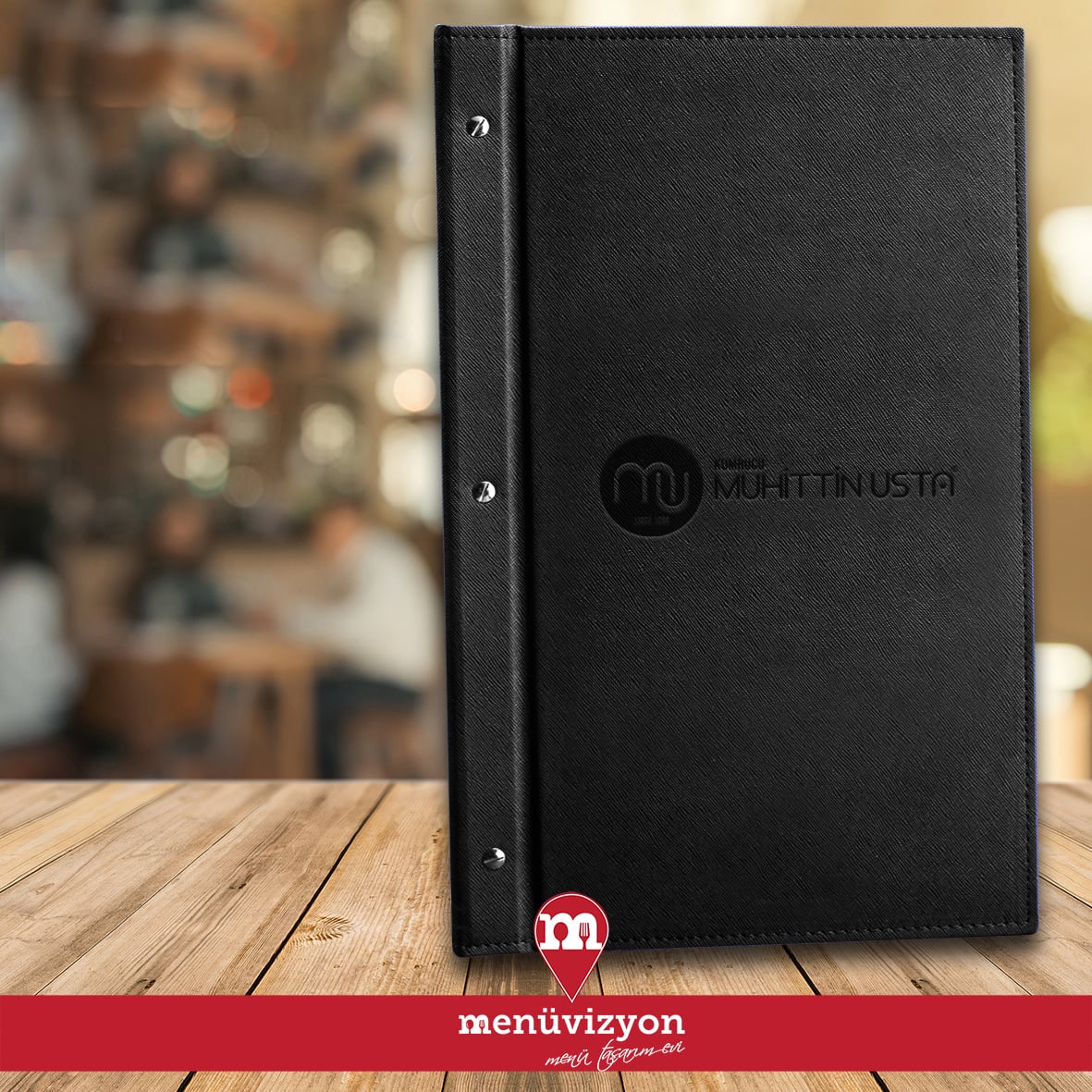 Kumrucu Muhittin Usta - Deri Kapak Menü Tasarımı