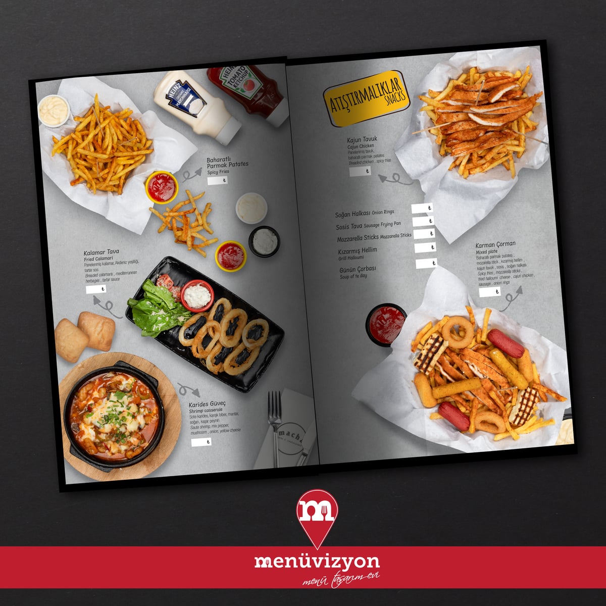 Macha Kaleici - Deri Kapak Menü Tasarımı