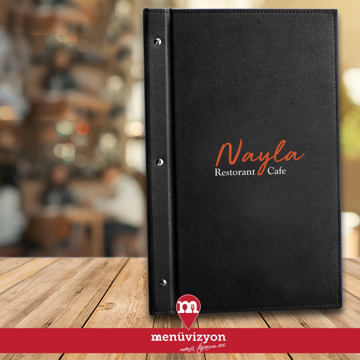 Nayla Restaurant - Deri Kapak Menü Tasarımı