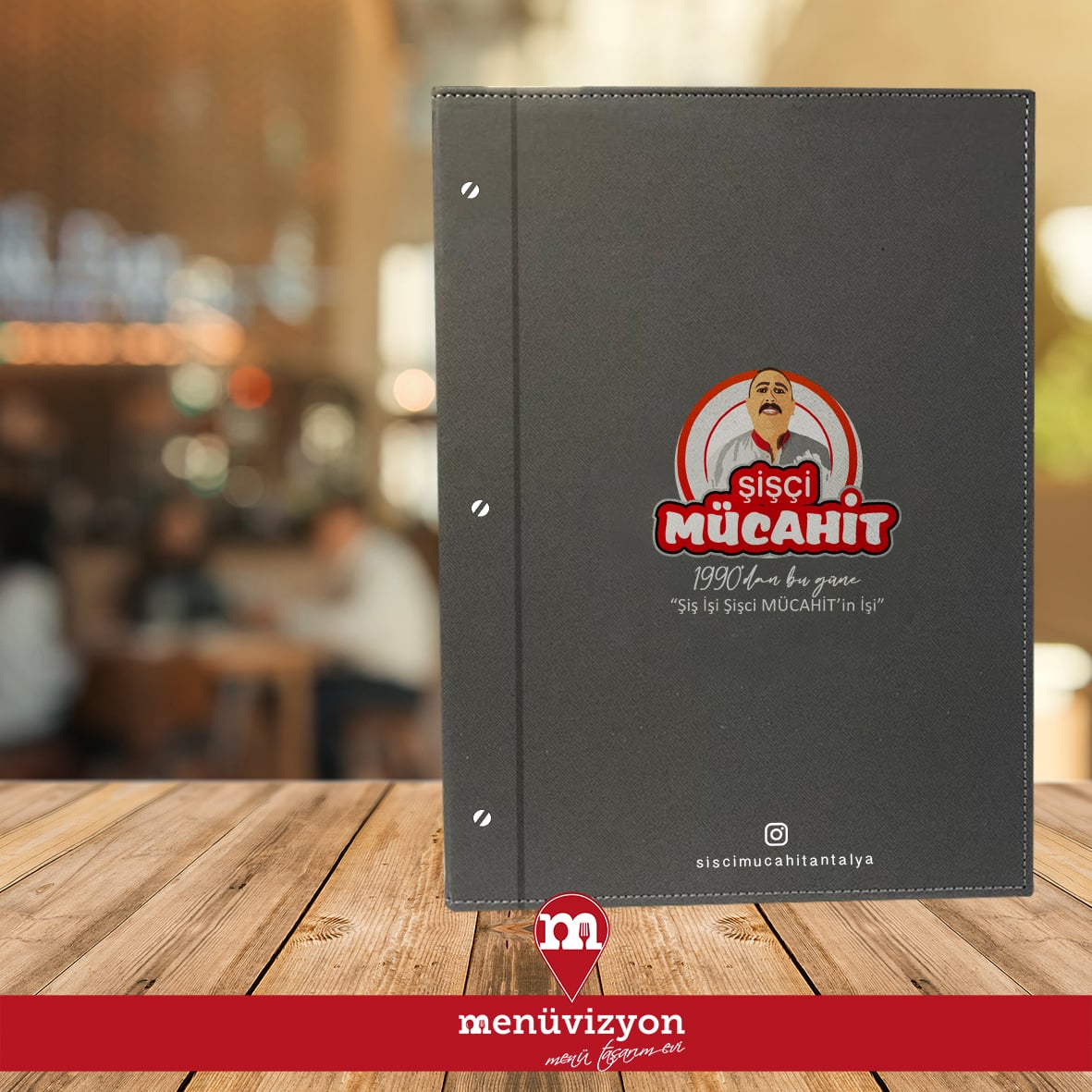 Sisci Mucahit - Deri Kapak Menü Tasarımı