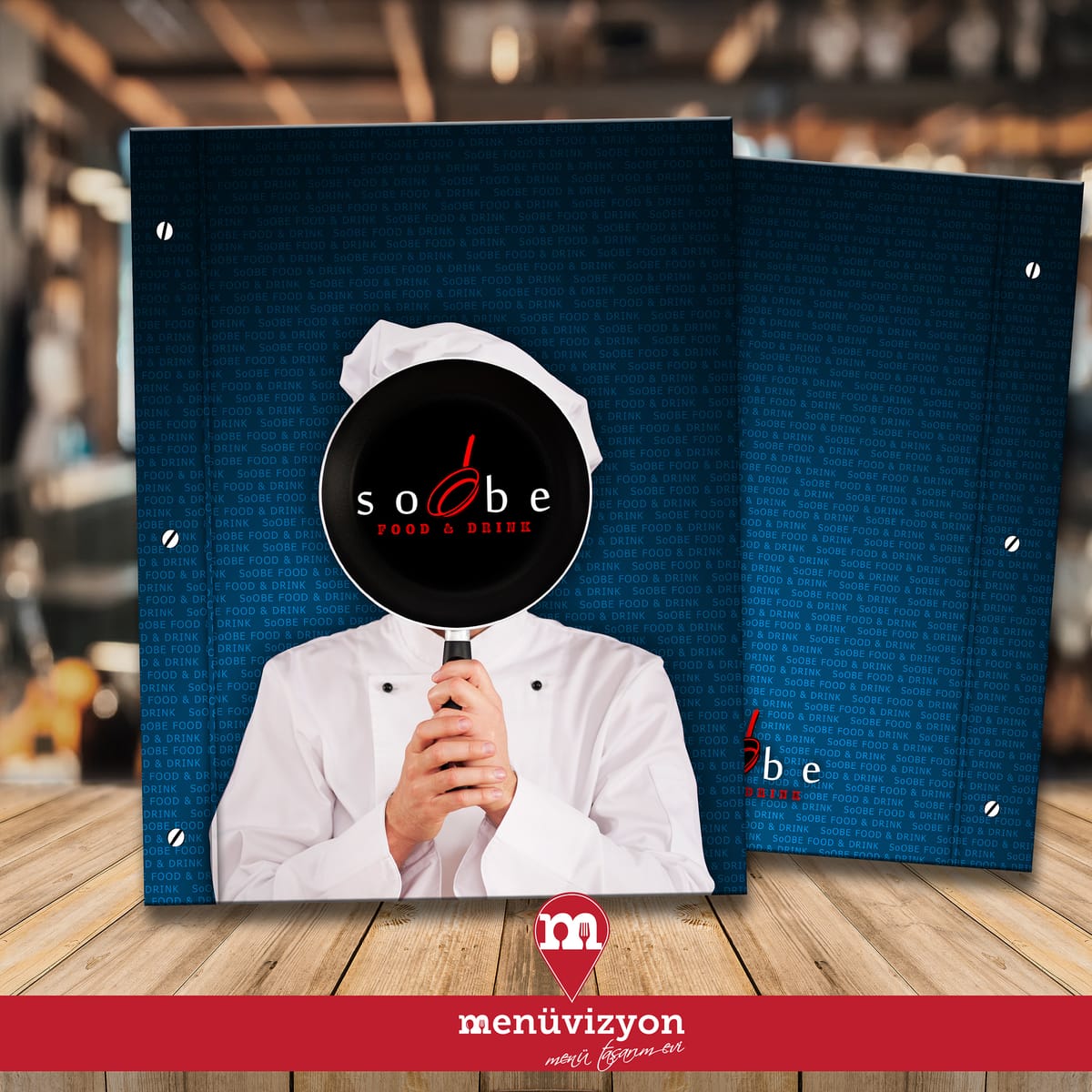 Sobe Food Drink - Sert Kapak Menü Tasarımı