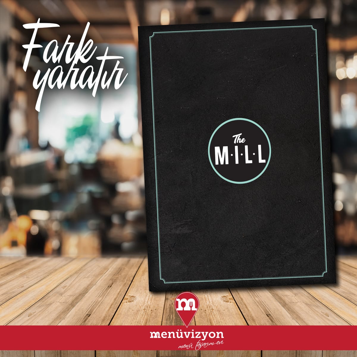 The Mill - Sert Kapak Menü Tasarımı