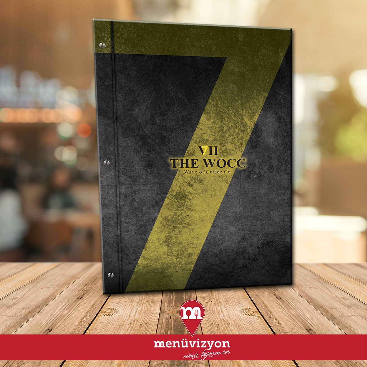 The Wocc Cafe - Sert Kapak Menü Tasarımı