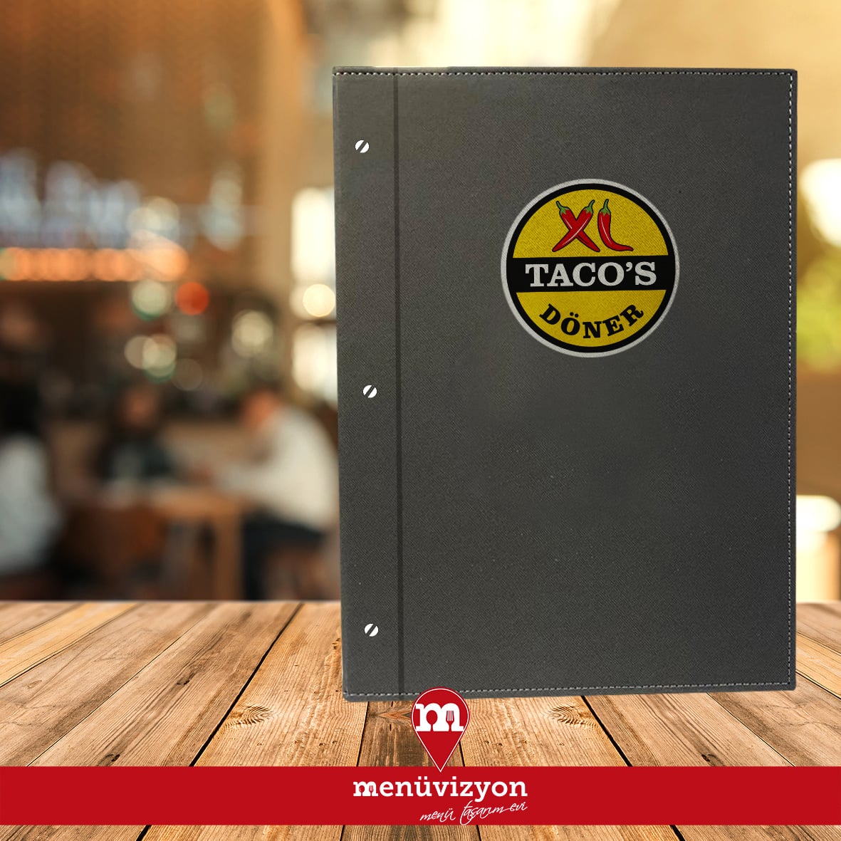 Xl Tacos - Deri Kapak Menü Tasarımı